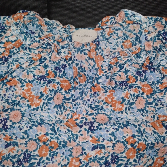 Melloday floral 2X plus size blouse - Picture 3 of 7